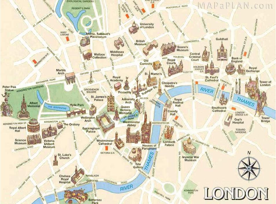 London Map With Buildings